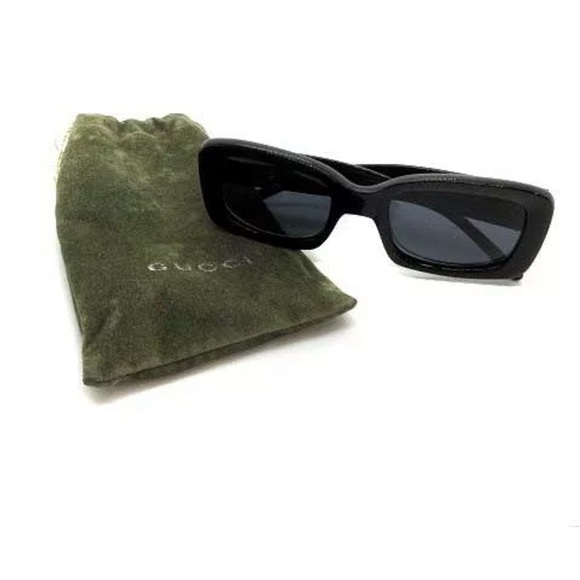 RARE ?AUTH GUCCI MOD VINTAGE 2407 S SUNGLASSES black rectangle Square Guccisima main image 6